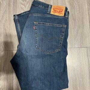 Levi's 505 Taper Fit All Seasons Tech Jeans Blue Denim 38x30 Stretch